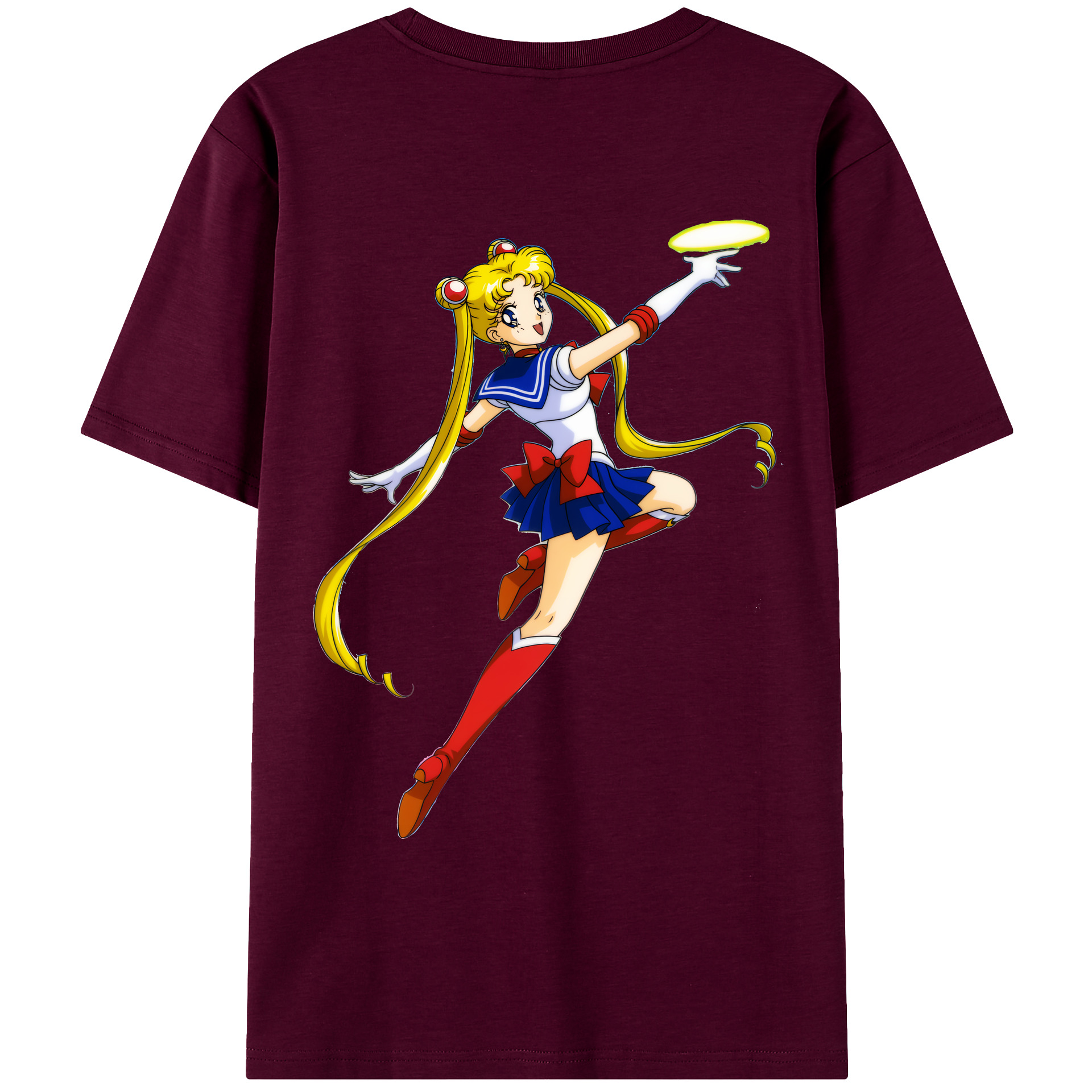（画像用） 美少女戦士セーラームーン 月野 うさぎ つきの うさぎ Sailor Moon Tsukino Usagi レディース半袖Tシャツ(バックプリント)